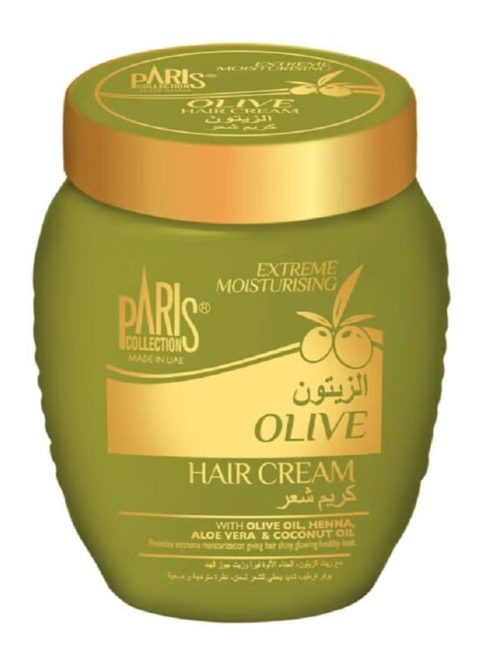 Paris Collection Olive Hair Cream Unisex 475ml - Image 1
